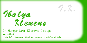 ibolya klemens business card